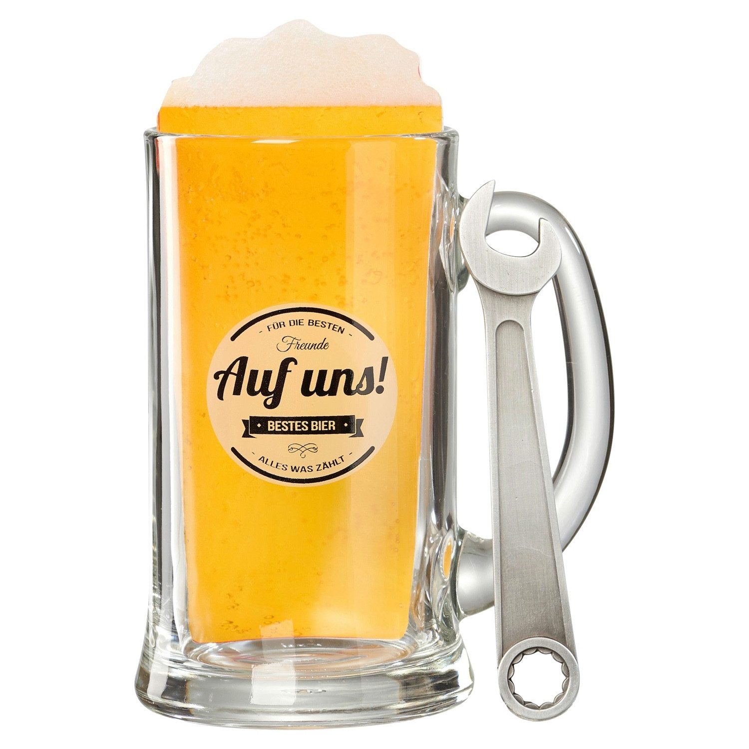 Bierkrug SCOPPY, 2-teilig, 500 ml, mit Schriftzug
