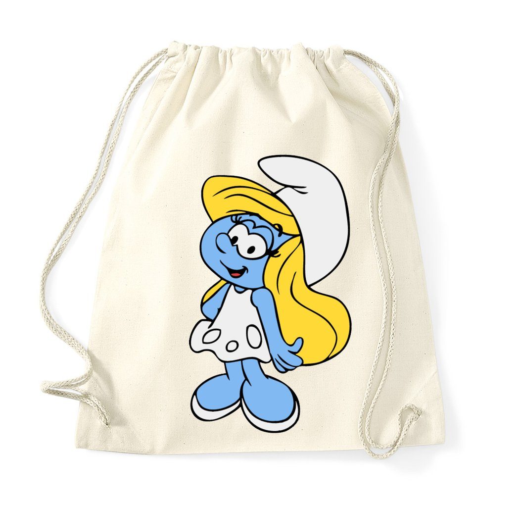 Blondie & Brownie Turnbeutel Schlumpfine Schlümpfe Papa Schlumpf Schlumpfhausen Smurf Schlumpfine