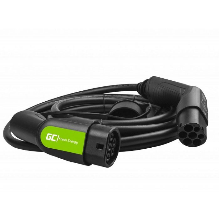 Green Cell GC Kabel Type 2 22kW 23ft for charging Ladekabel 7m 32A Autoladekabel Typ 2-Stecker Typ 2 (500 cm) 7m 3-Phasig