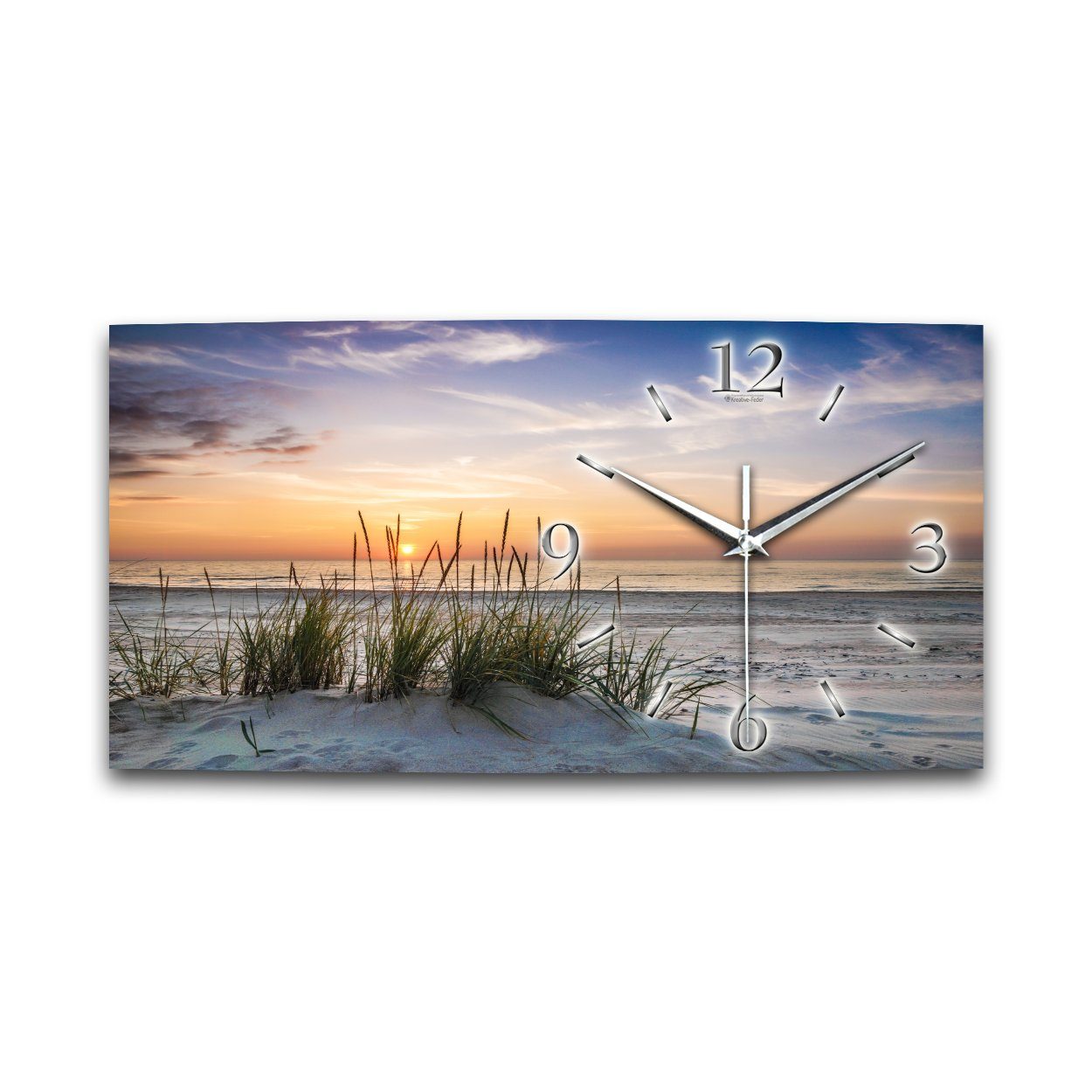 Kreative Feder Funkwanduhr 3D Design-Wanduhr "Sanddüne" günstig online kaufen