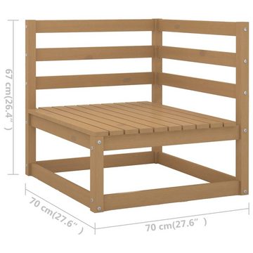 vidaXL Gartenlounge-Set 6-tlg. Garten-Lounge-Set Honigbraun Massivholz Kiefer, (1-tlg)