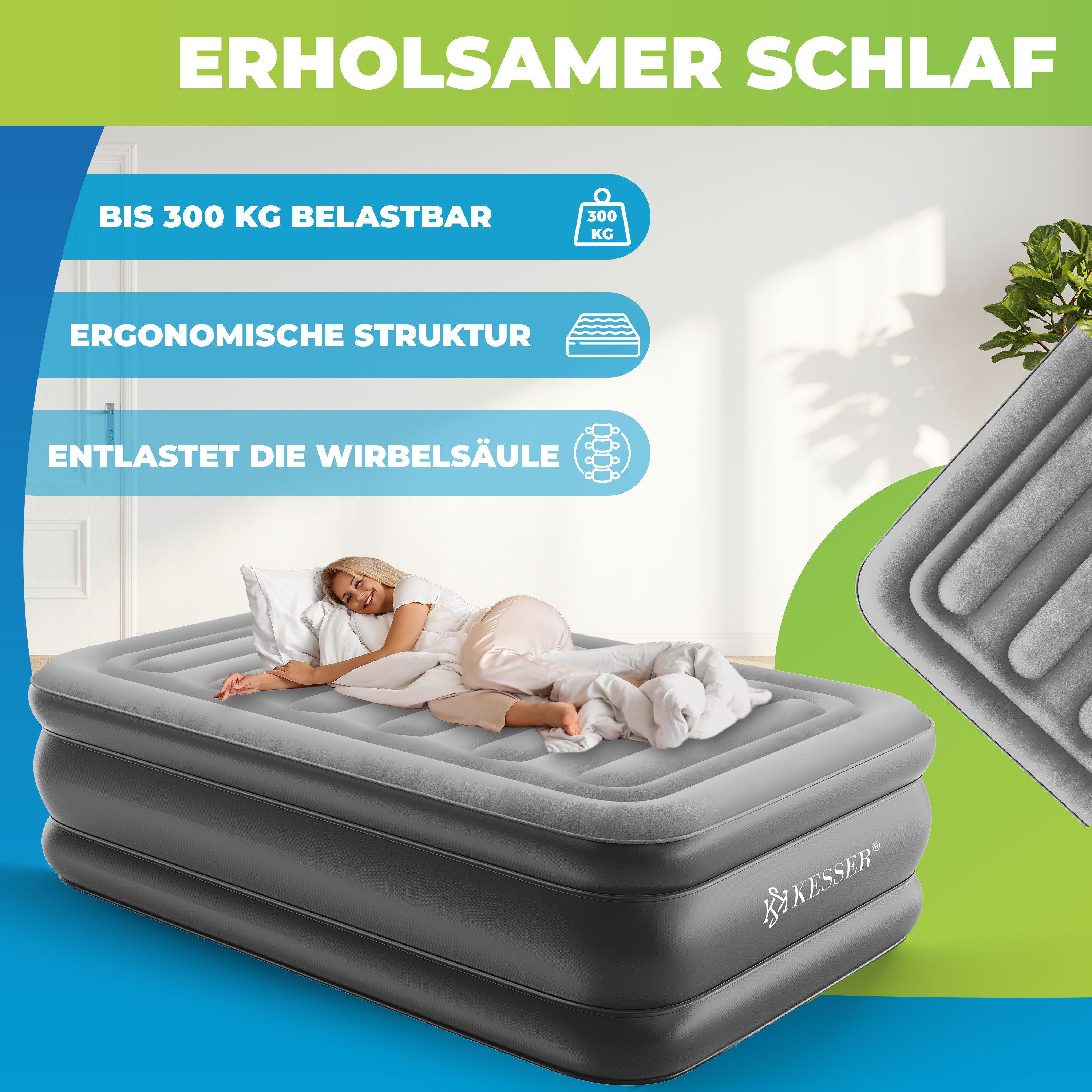 KESSER Luftbett, Aufblasbare Matratze Luftbett eingebauter günstig online kaufen