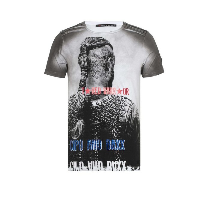 Cipo &amp; Baxx T-Shirt mit Allover Print NZ7177