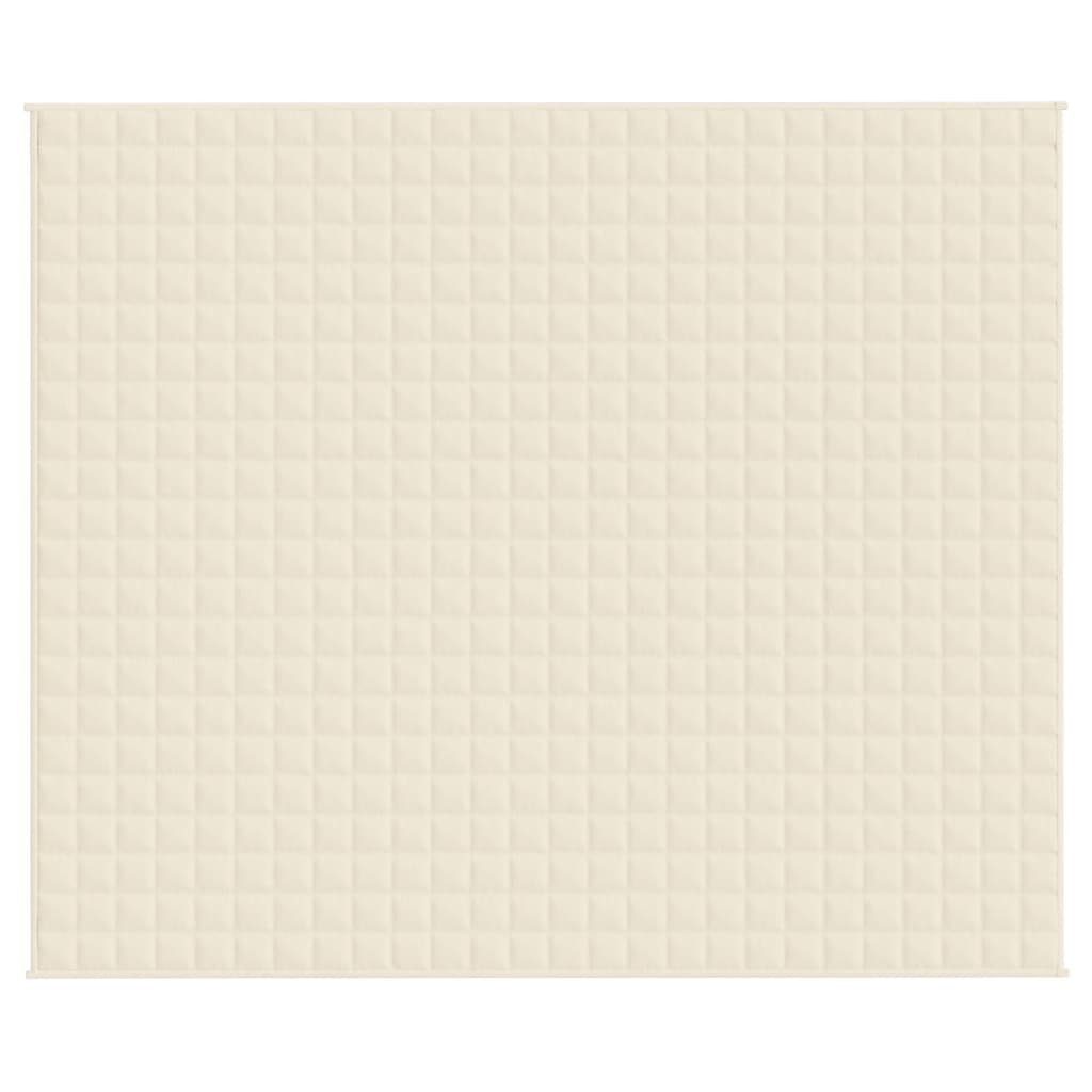 vidaXL Einziehdecke 220 x 260 cm Gewichtsdecke Hellcreme 220x260 cm 11 kg Stoff