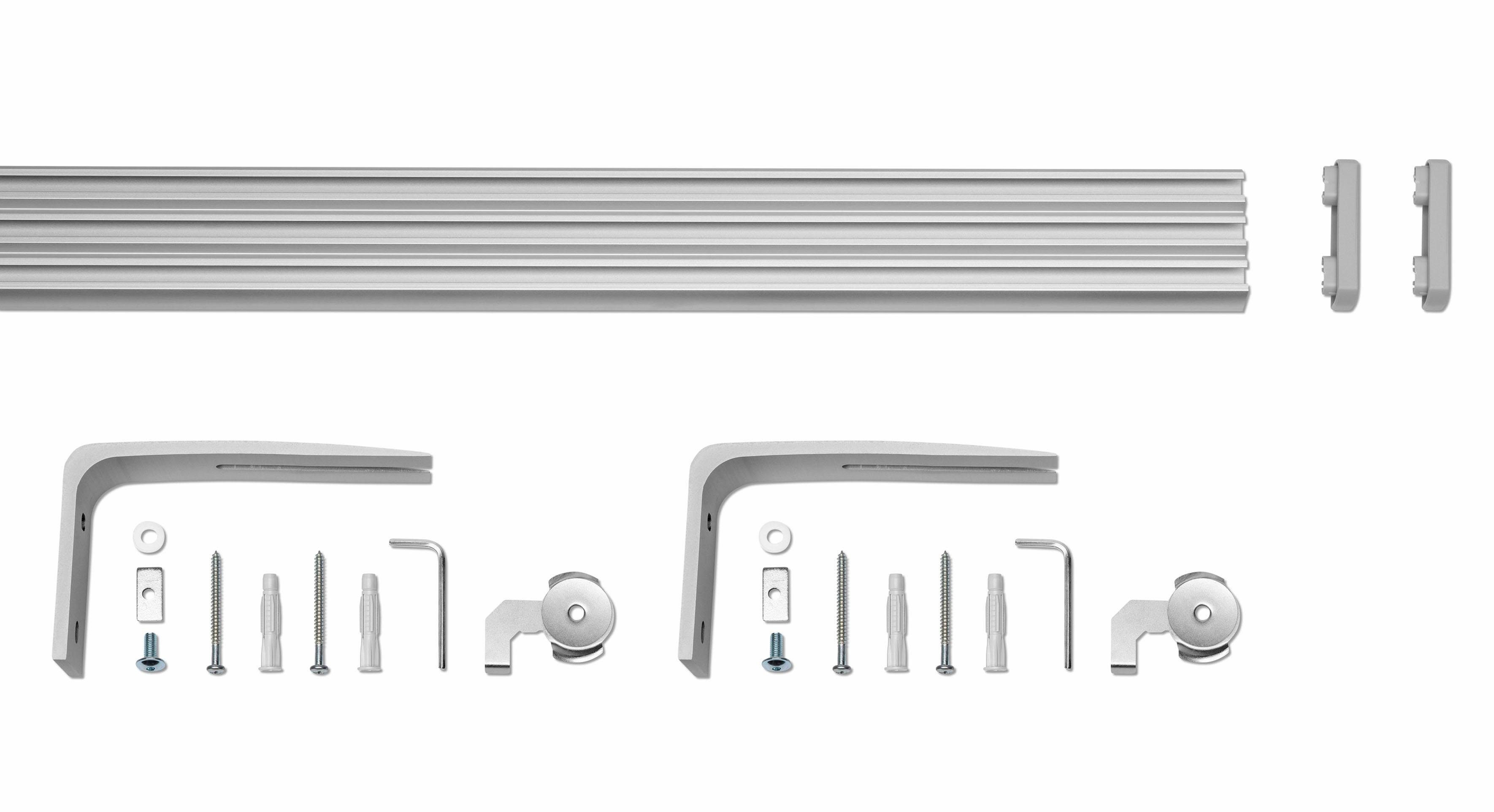 Good Life Gardinenschiene Sileno, 3-läufig, kürzbar, Aluminium