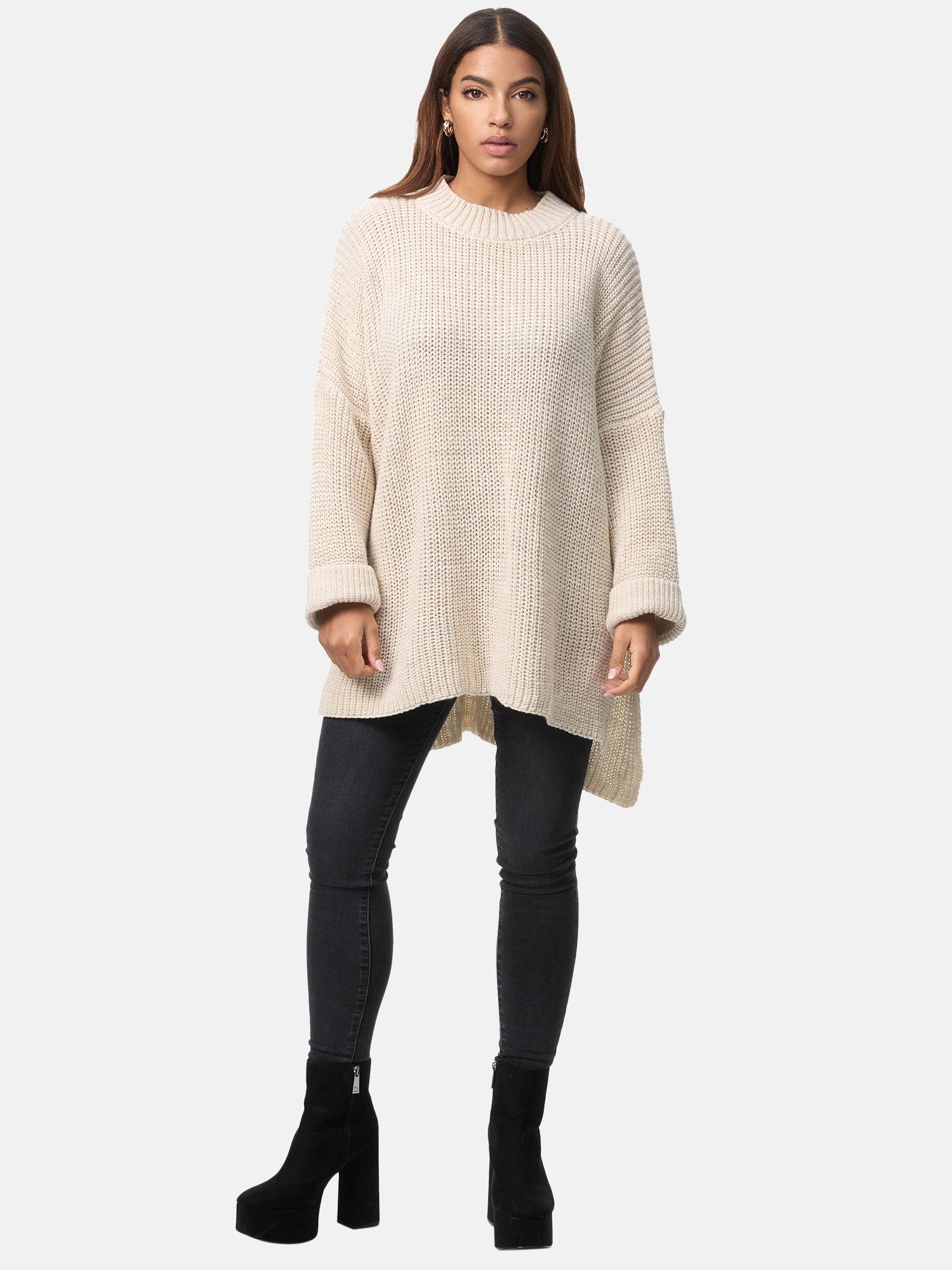 Elara Strickpullover Elara Damen Strickpullover Runderkragen günstig online kaufen