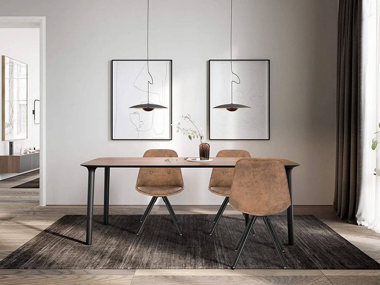 Woltu Esszimmerstuhl (2 St), Esszimmerstühle aus Stoffbezug, Design Stuhl günstig online kaufen