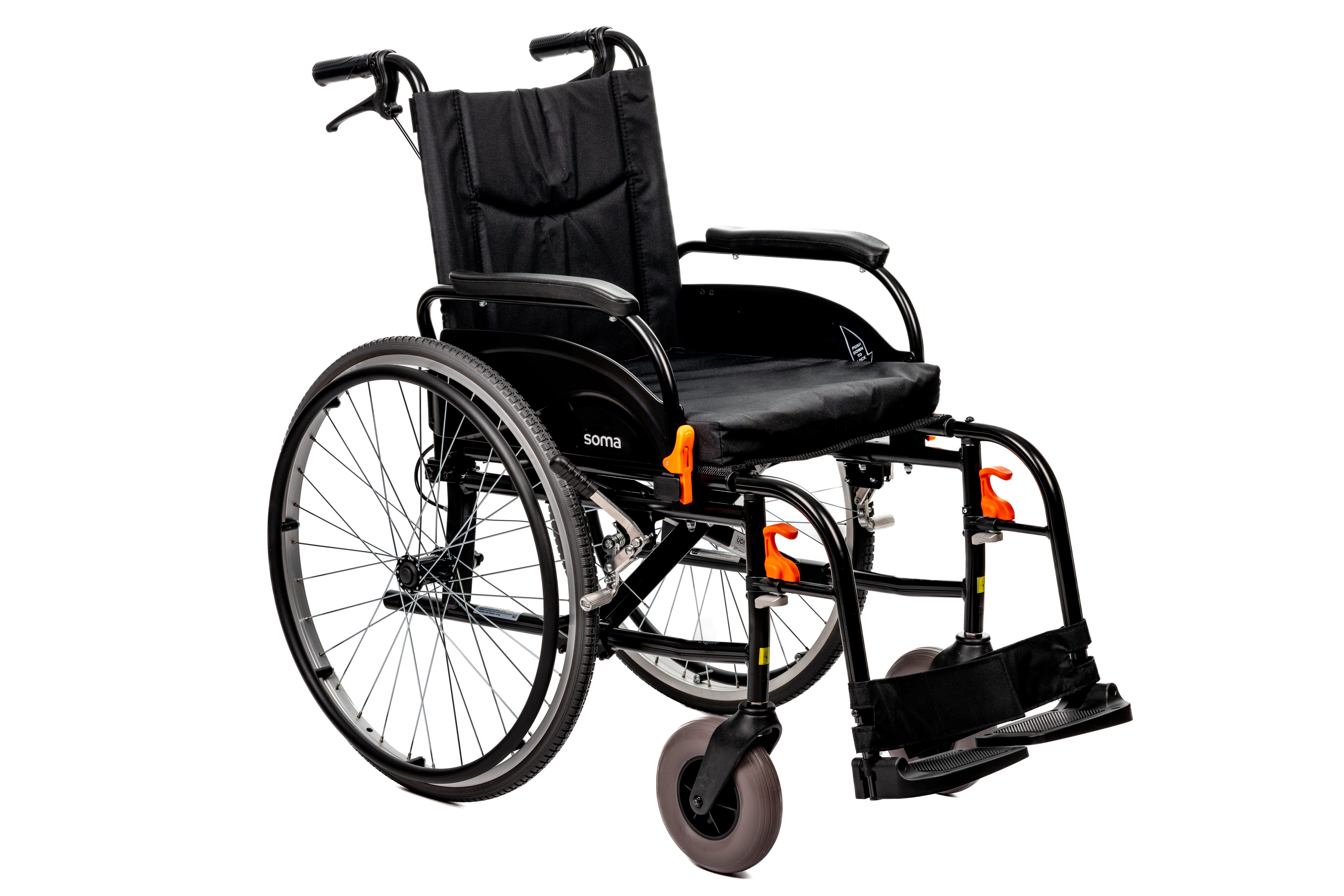 KARMA MEDICAL Rollstuhl Faltbare Rollstuhl – AGILE bis 125kg Hinterräder mit Schnellspanner