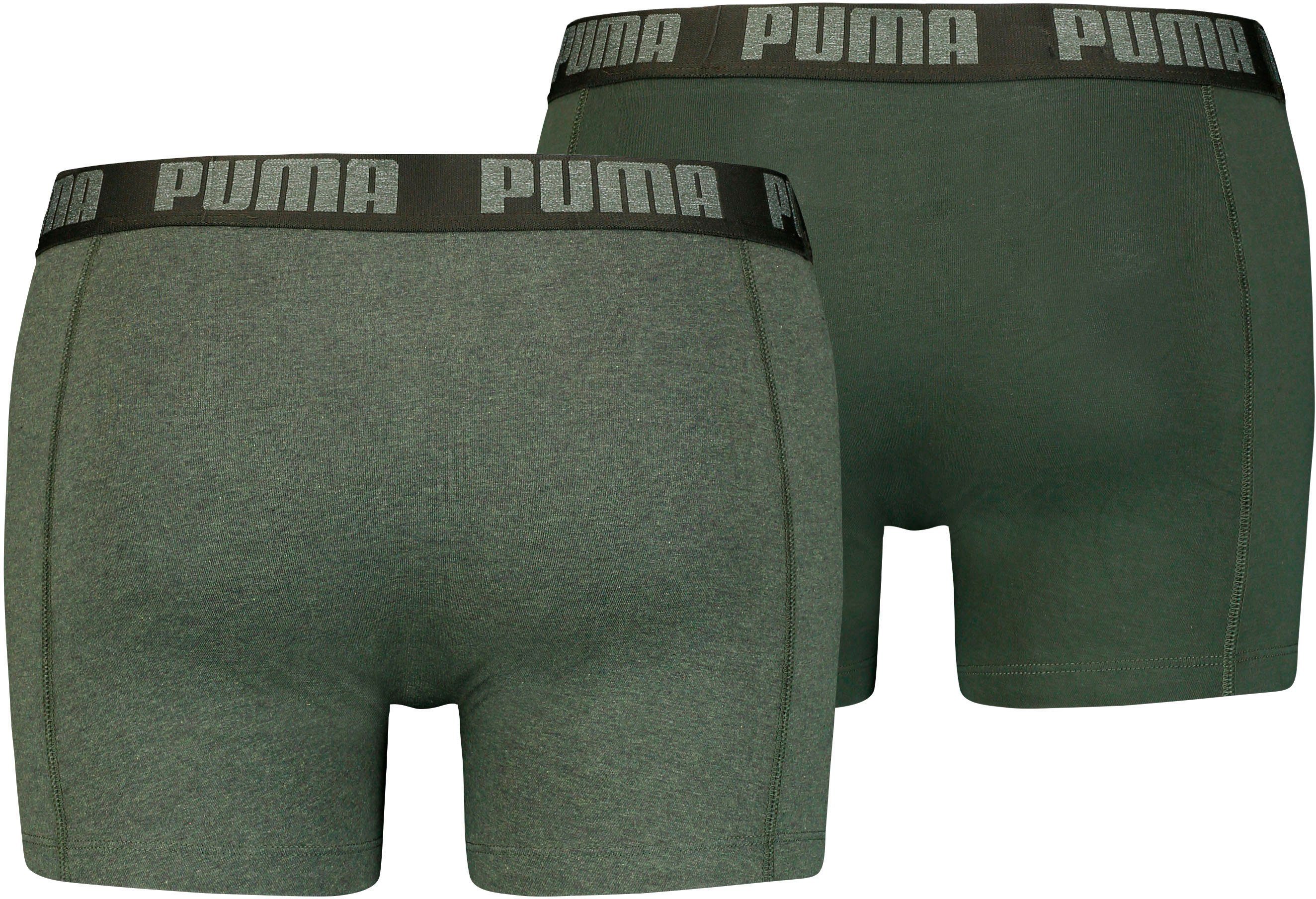 PUMA Boxer (Packung, 2-St) 2P BASIC BOXER green-melange PUMA