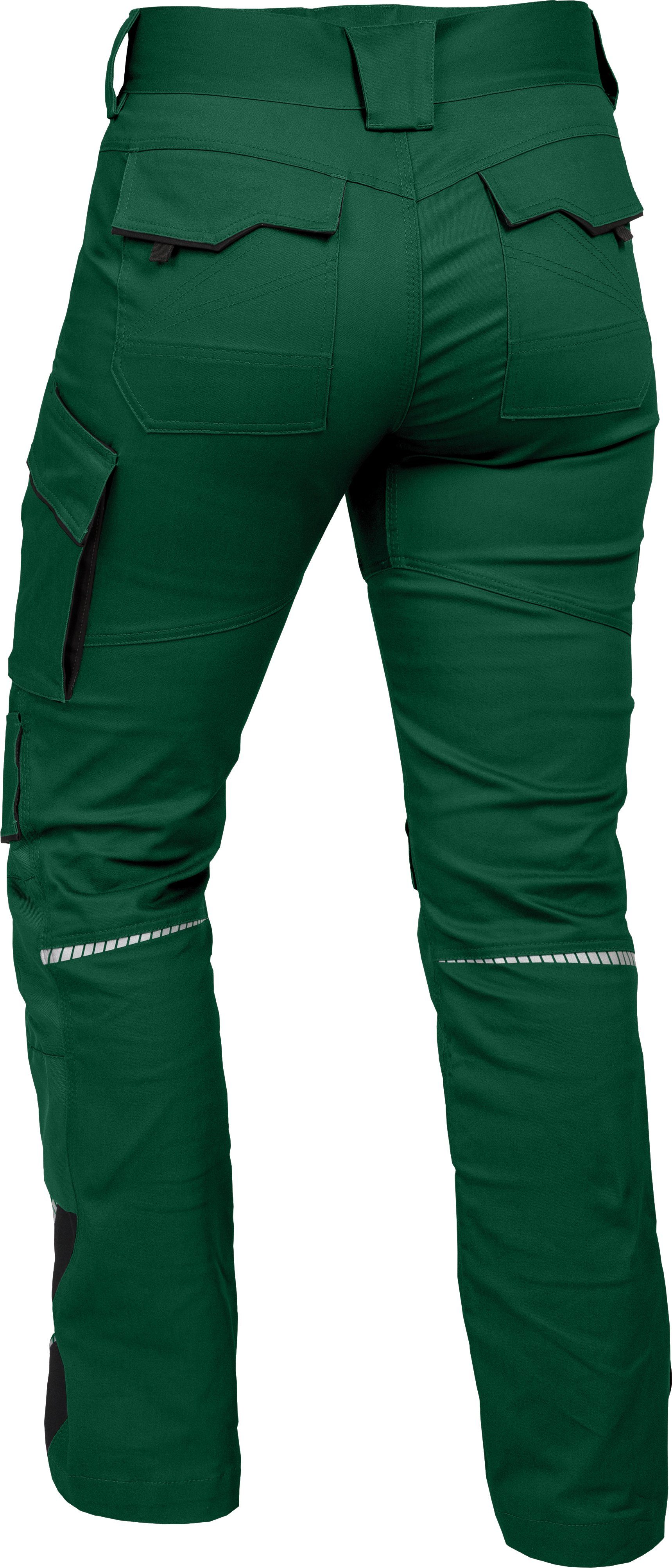 Leibwächter Arbeitshose Damen Flex-line Arbeitshose mit Reflektoren und femininer Passform (Ergonomische Passform mit Reflektoren, Funktionshose für Handwerk, Lager und Montage) Cargohose mit 290 g/m²