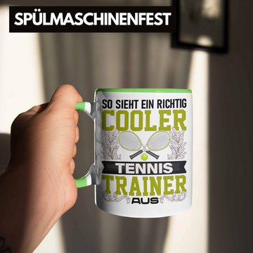 Trendation Tasse Trendation - Tennis Trainer Tasse Geschenk Lustig Spruch So Sieht Ein