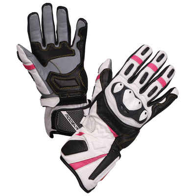 Modeka Motorradhandschuhe Modeka Handschuh Damen Cay weiß-pink