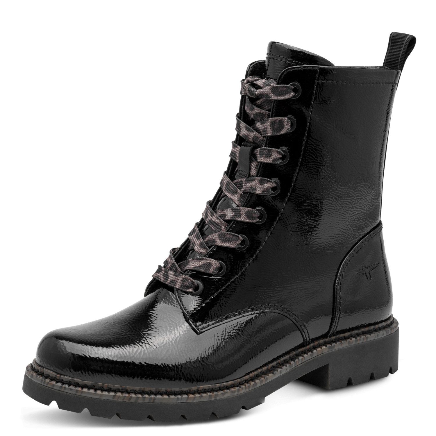 Tamaris Schnürstiefelette Boots mit Schnürsenkeln im Animal-Look
