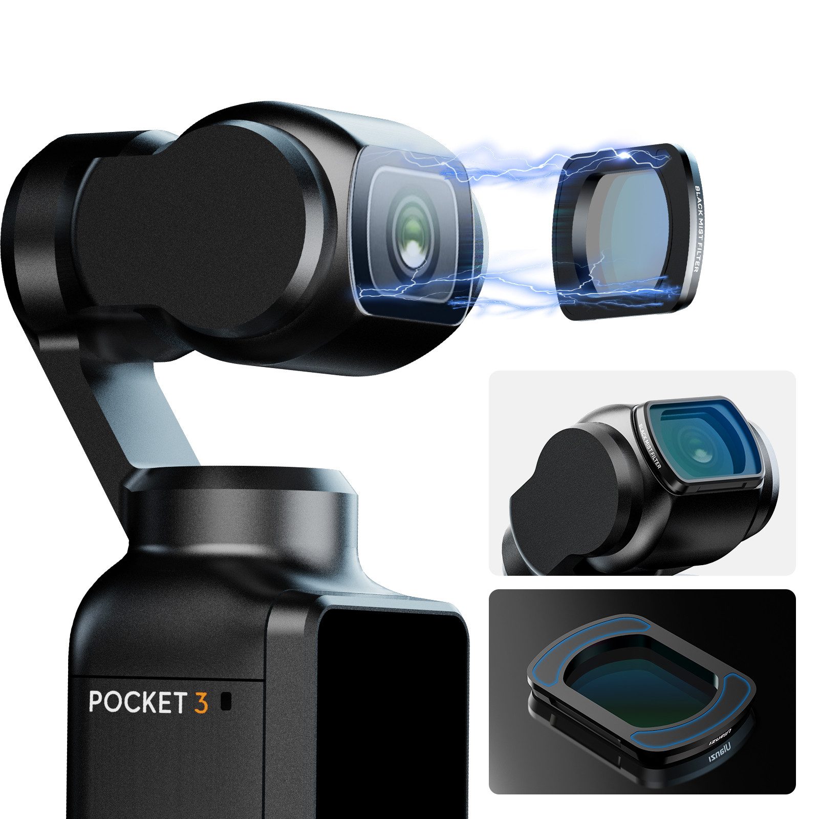 ULANZI PK-01 Mist Filter for DJIOSMO POCKET3 HD Optical Glass Magnetic Filter Schutzfilter