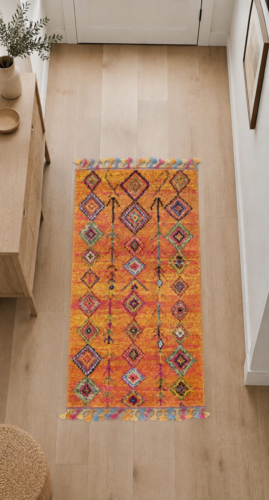 TEPPIA Hochflor-Teppich Teppia Marakesch 2209B Teppich Orange / Orange