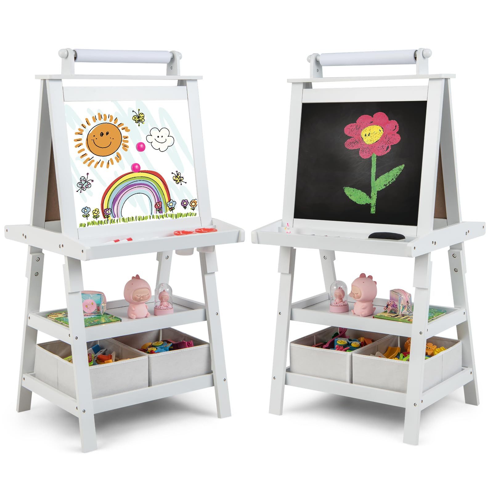 COSTWAY Standtafel Kinder Staffelei, doppelseitig, mit günstig online kaufen