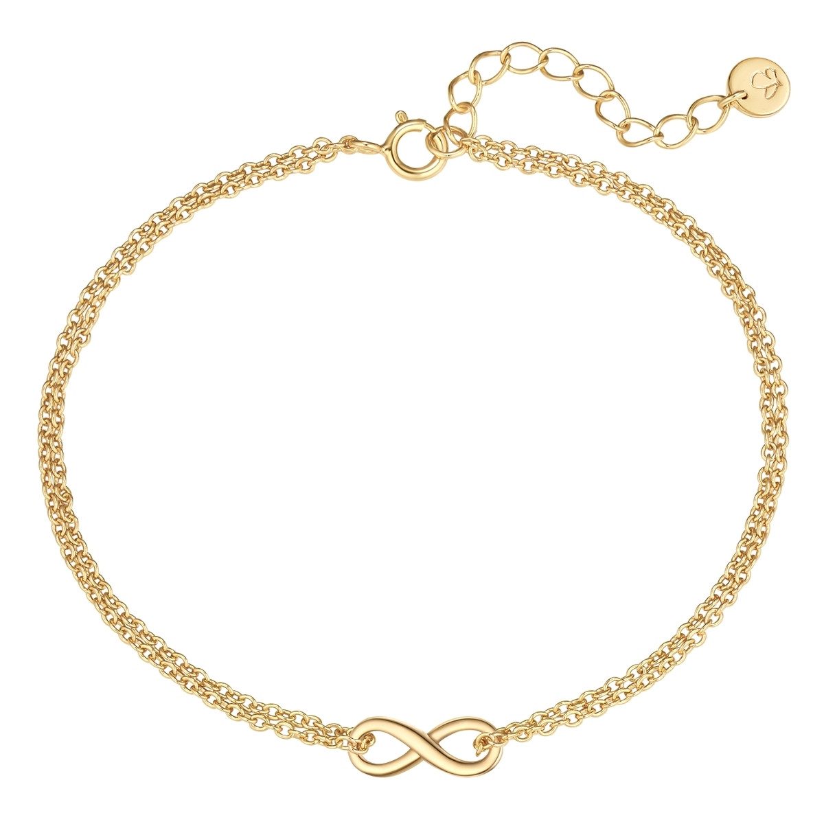 Glanzstücke München Silberarmband Infinity gelbgold