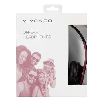 Vivanco Smartphone-Headset (extra weichen Ohrpolstern, 1,8m Kabellänge, Anpassbarer Kopfbügel)