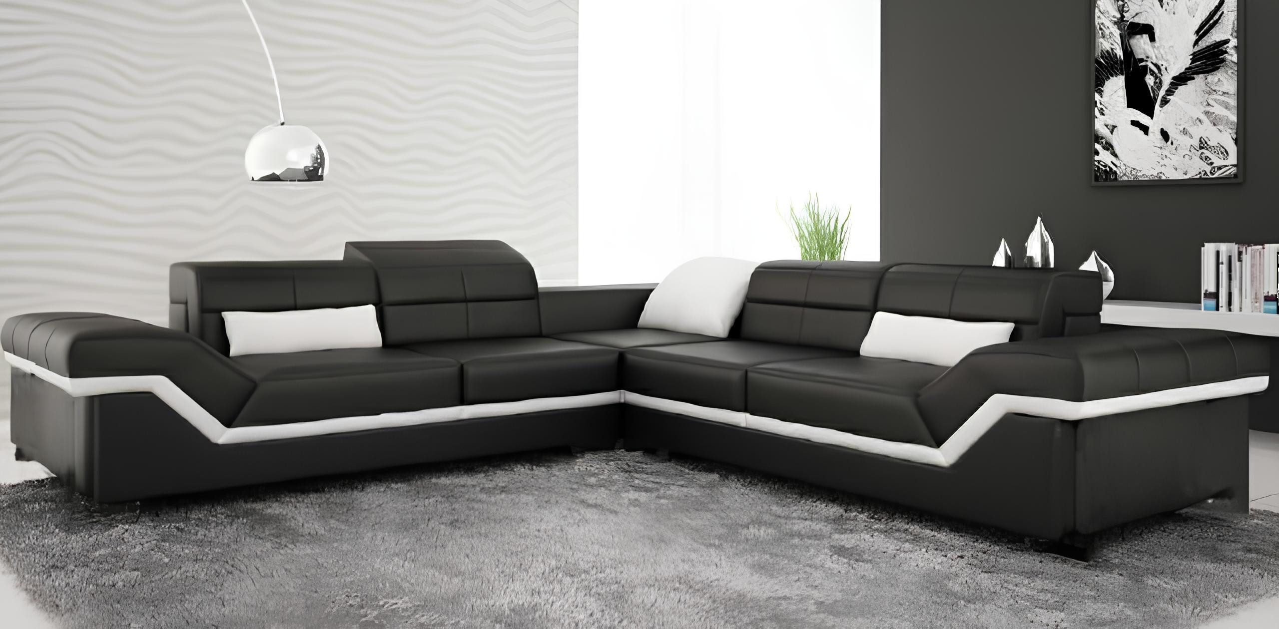 Xlmoebel Ecksofa Luxuriöse Ledersofa Wohnlandschaft mit modernem Design, Hergestellt in Europa