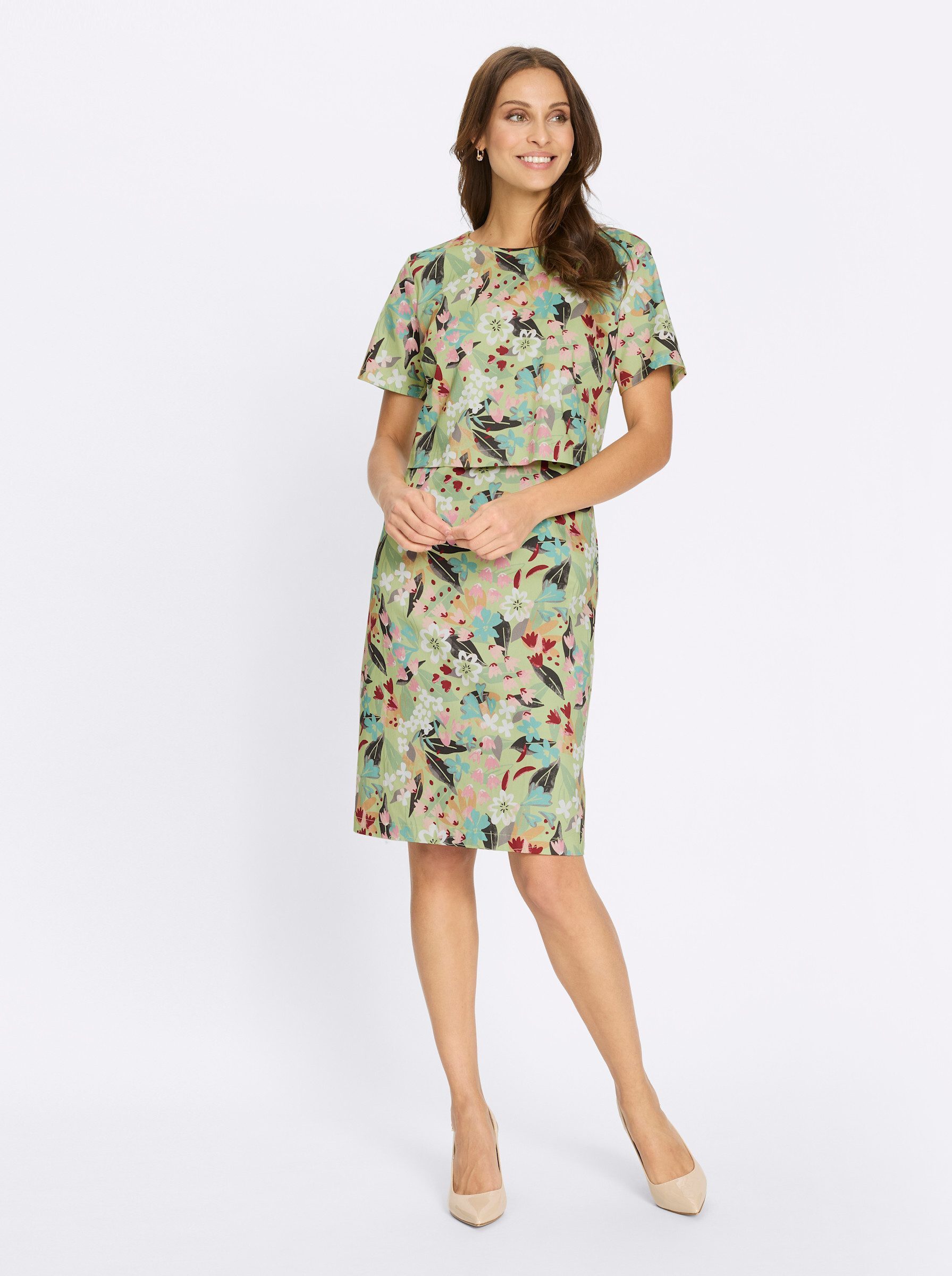 Witt Etuikleid Druck-Kleid Kurzarm günstig online kaufen