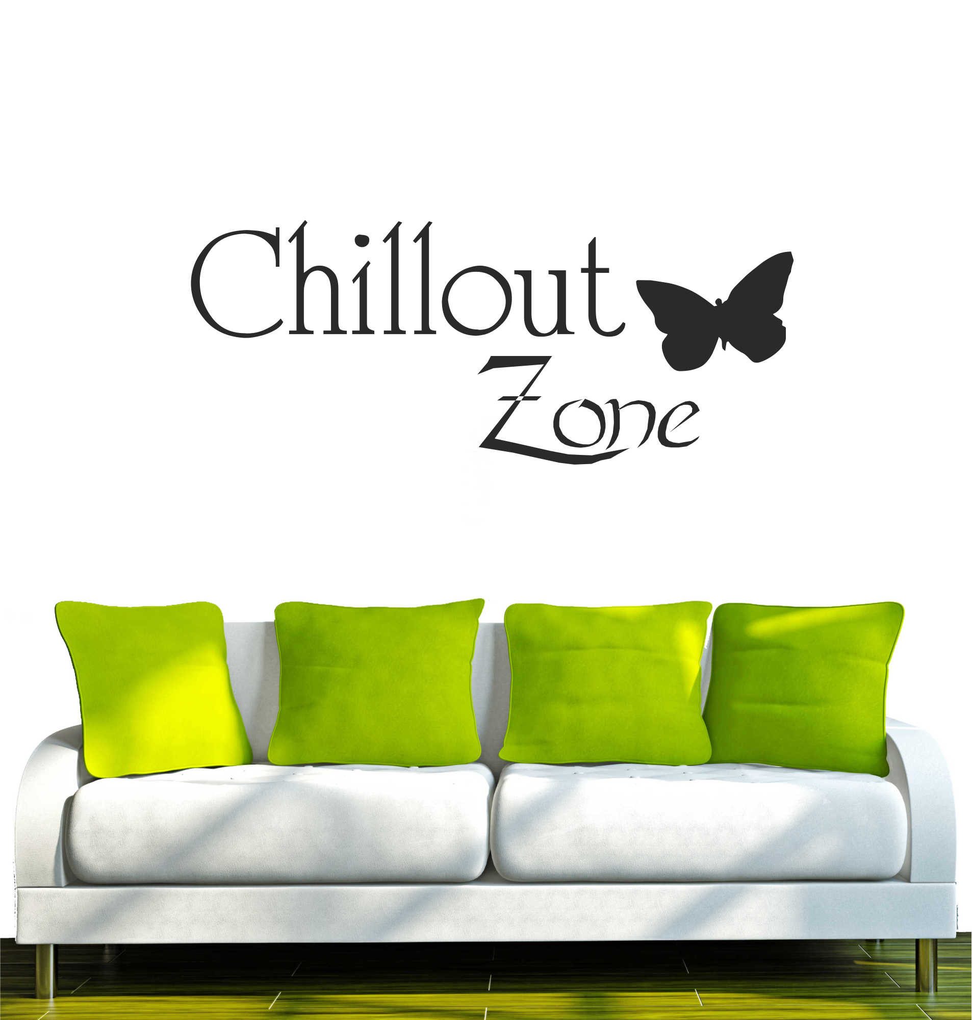 INDIGOS UG Wandtattoo Wandtattoo - Wandaufkleber - w044 Chillout Zone Chilln