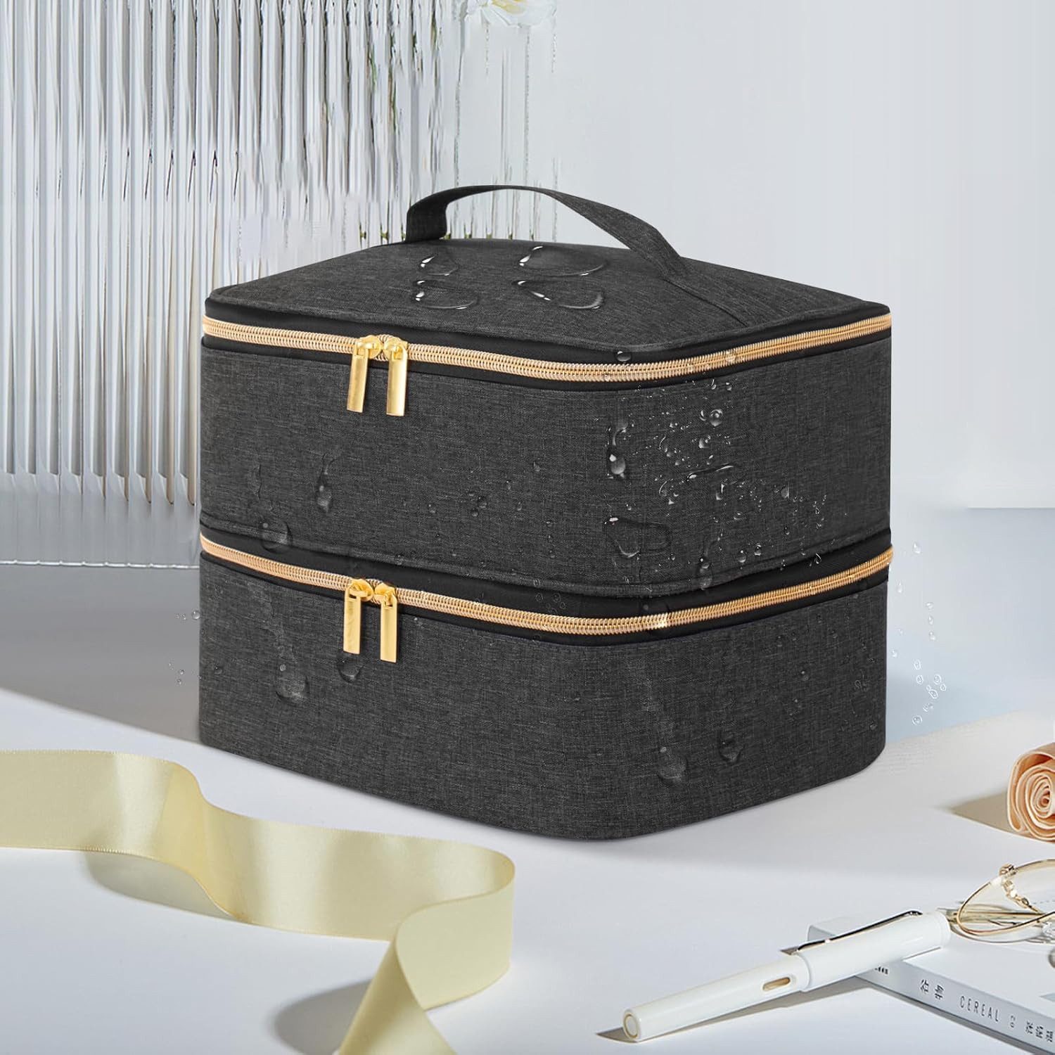 Youyijia Aufbewahrungsbox Nagellack-Organizer-Tasche, Doppelschicht Nagella günstig online kaufen