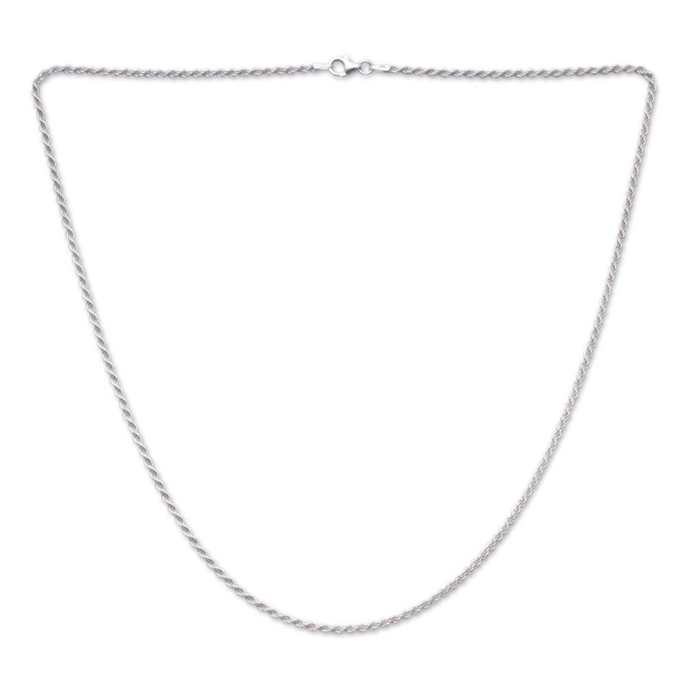 Unique Silberkette Kordelkette 2mm aus 925er Sterlingsilber (40cm) – Bild 3 von 4