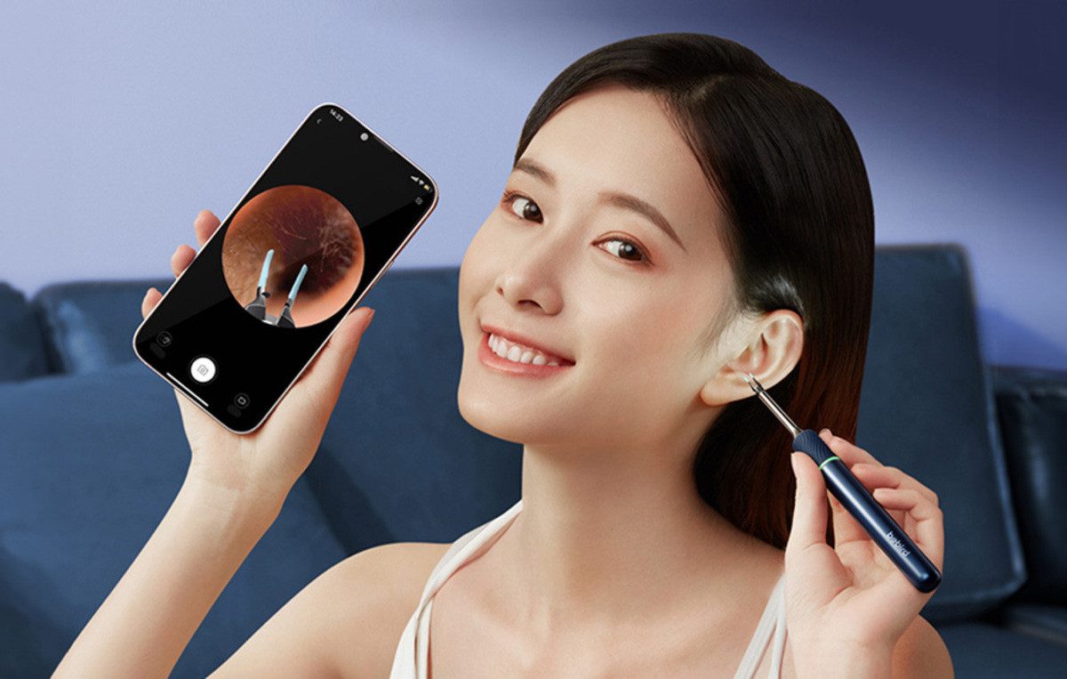 bebird Elektrischer Ohrenreiniger Bebird Note 5 Intelligenter Ohrreiniger mit Kamera Blau