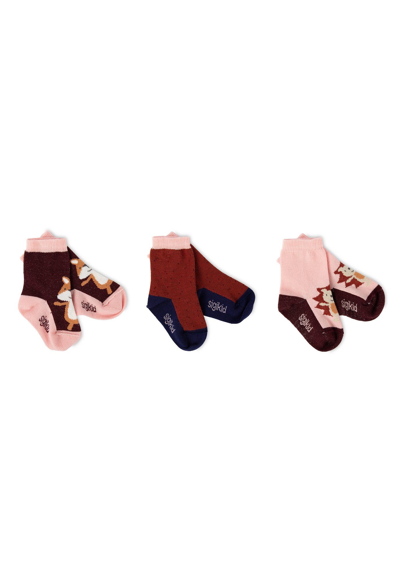 Paar Baby (3-Paar) Socken mit Socken, Sigikid 3 Autumn-Forest Socken Set