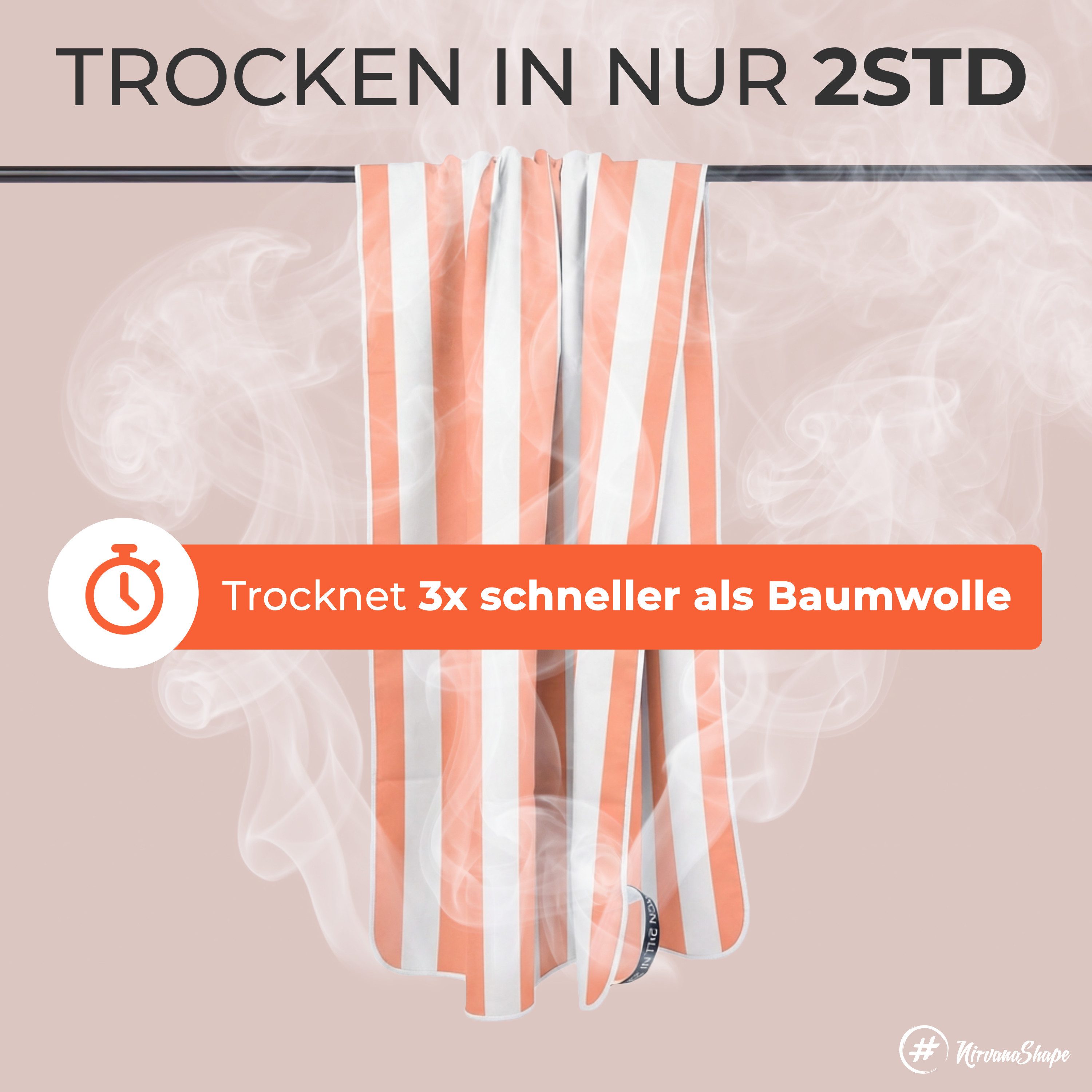 NirvanaShape Strandtuch Reise Handtuch Strandtuch XXL - Strandhandtuch, Mikrofaser Badetuch – Bild 5 von 5
