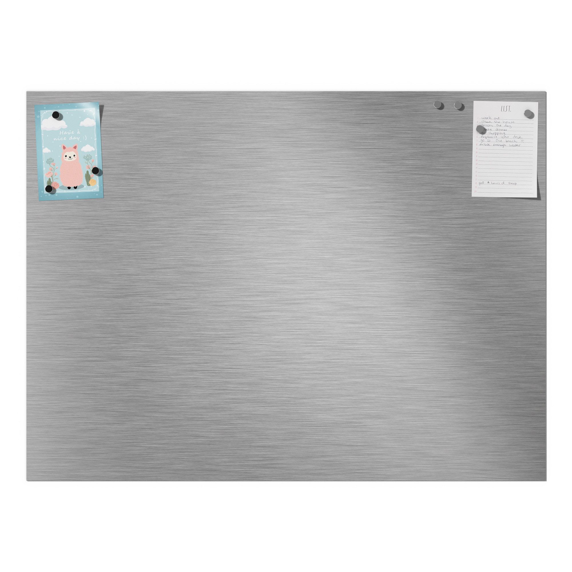 DEQORI Magnetfolie 'Gebürsteter Stahl', beschreibbar Heizung Magnetmatte magnetisch Magnetfolie