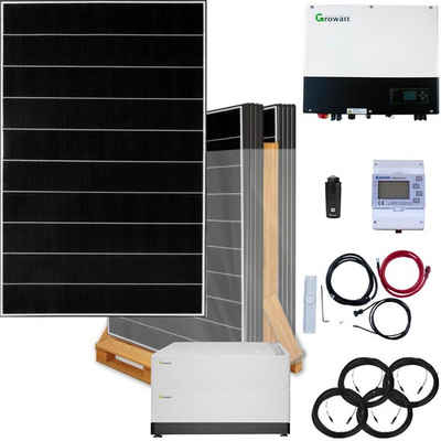Lieckipedia 4600 Watt Hybrid Solaranlage, Komplettset einphasig 5 kWh Lithiumspeic Solar Panel, Schindeltechnik