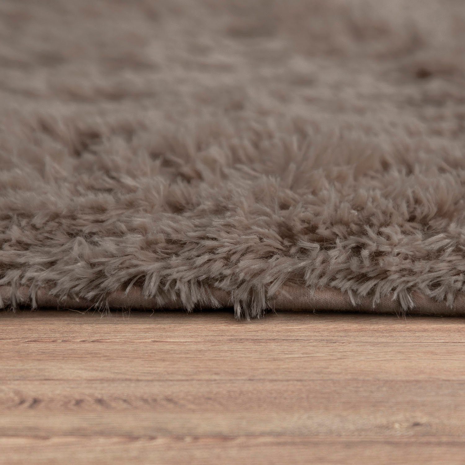 Paco Home Hochflor-Teppich Silky 591, rund, Höhe: 37 mm, Uni Farben, besonders weich und kuschelig