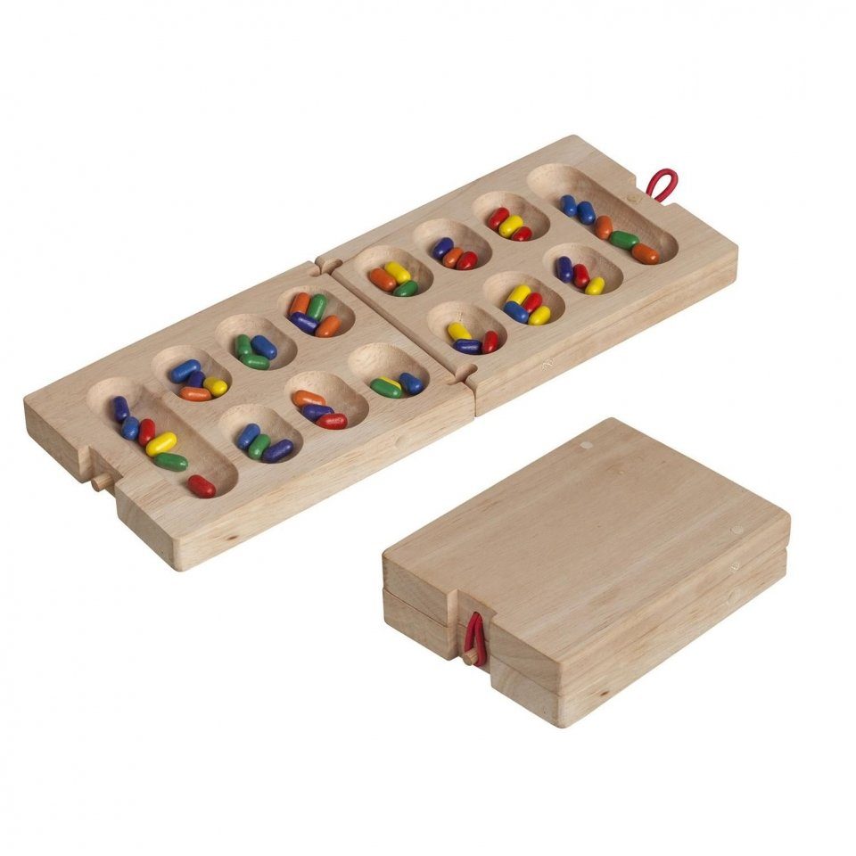 Philos Spiel, Kalaha - Mini - Schima-Holz - Reisespiel