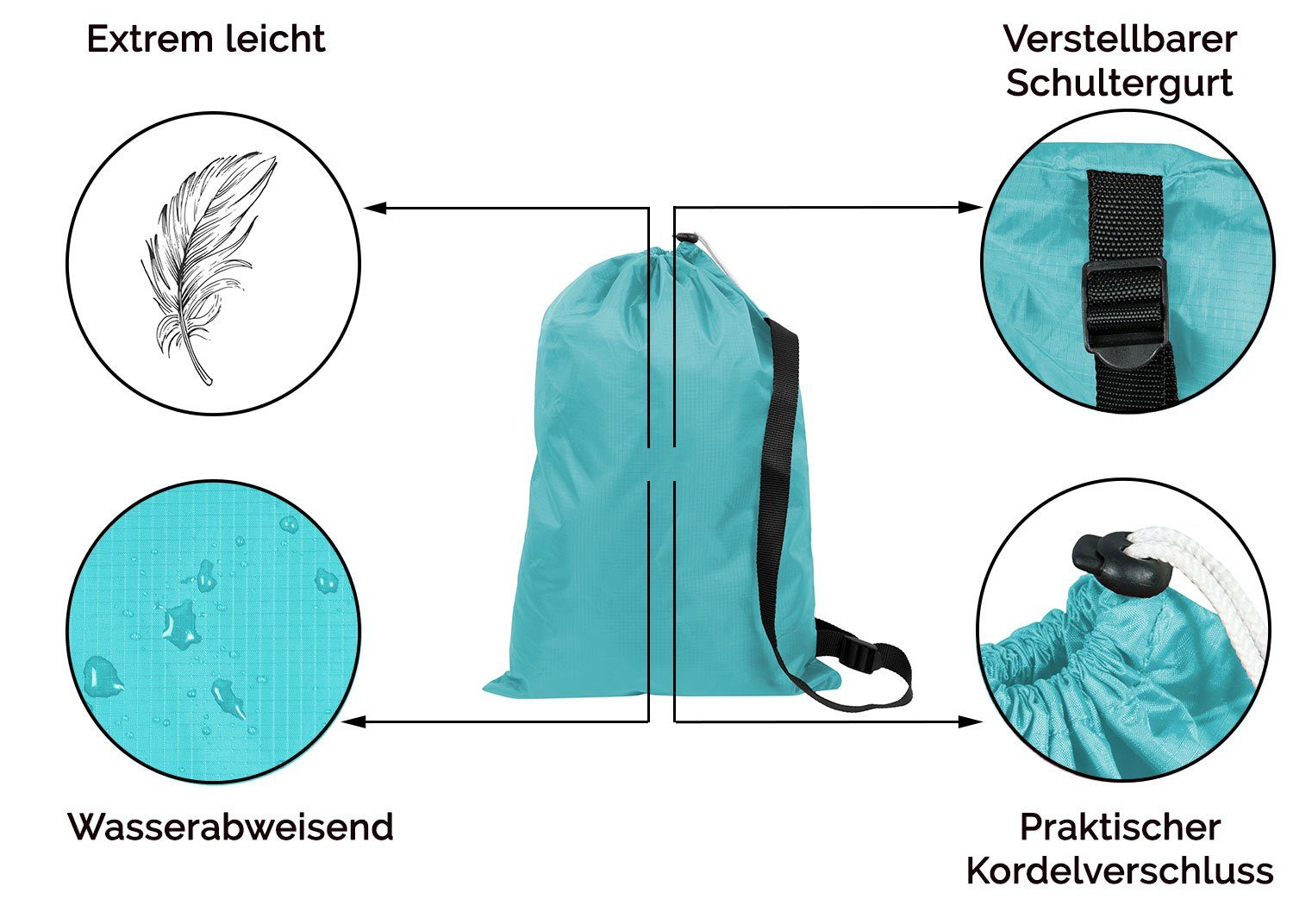 ZOLLNER24 Turnbeutel, Schultergurt, 100% Polyester, 32x46 günstig online kaufen
