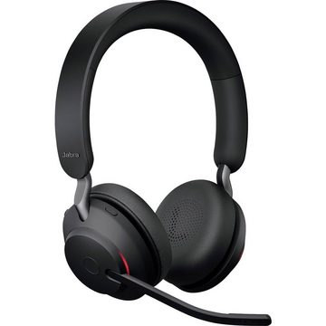 Jabra Evolve2 65 Stereo UC USB-A Bluetooth LS black Kopfhörer (Lautstärkeregelung, Batterieladeanzeige, Mikrofon-Stummschaltung)