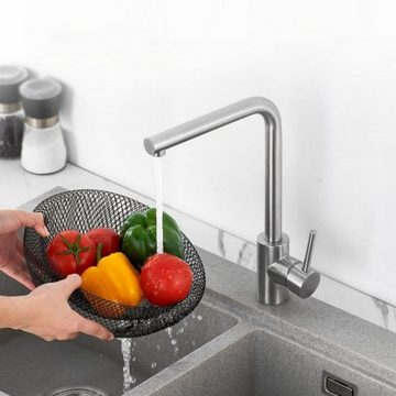 CECIPA pro Küchenarmatur Niederdruck Wasserhahn Küche Niederdruck Armatur (Einhand-Waschtischarmatur, 1-St., 360° drehbar) Ventilkern aus Keramik