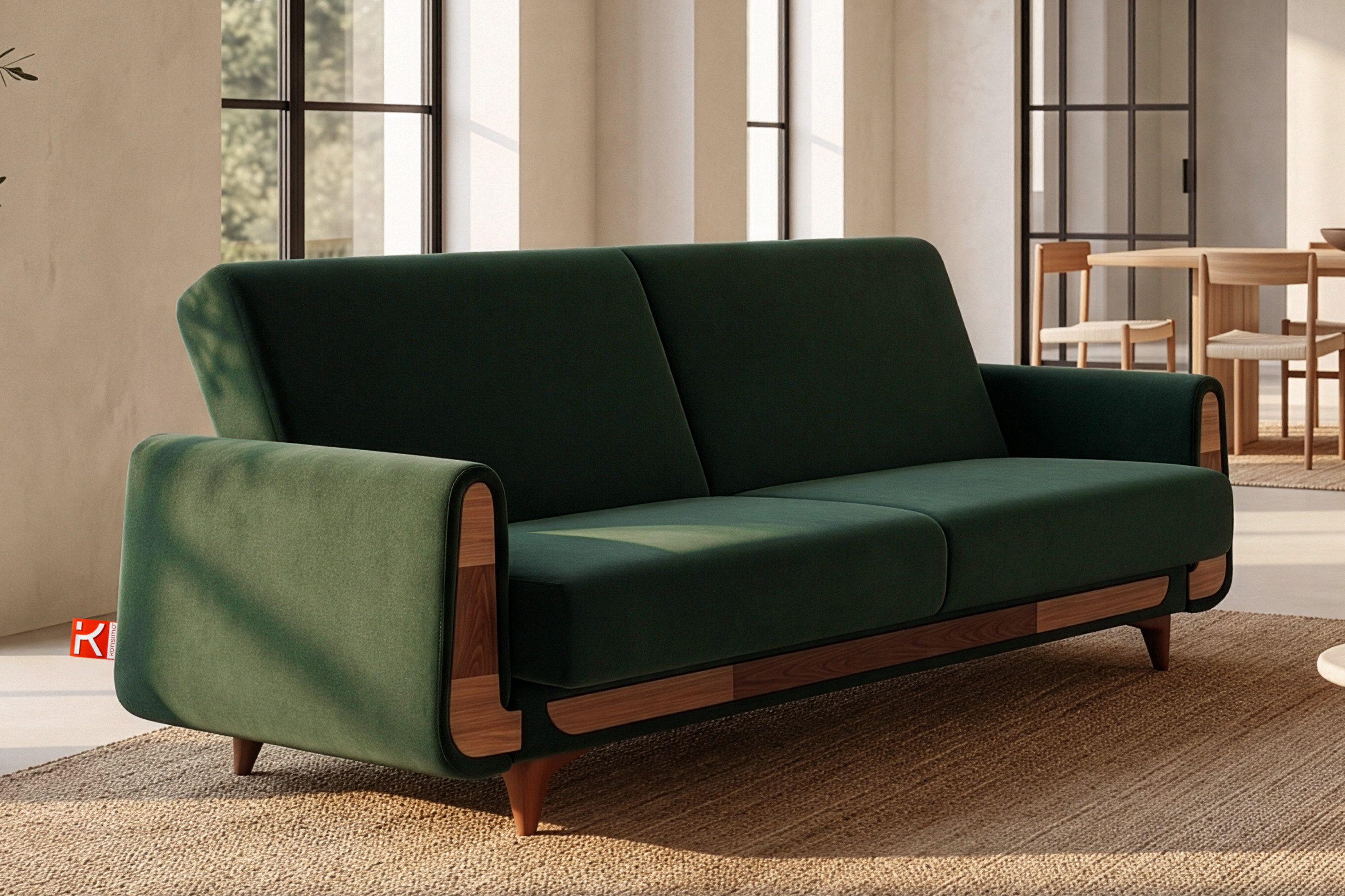KONSIMO® 3-Sitzer GUSTAVO Sofa 3-Personen, Modern, mit Schlaffunktion, Bettkasten, hergestellt in der EU