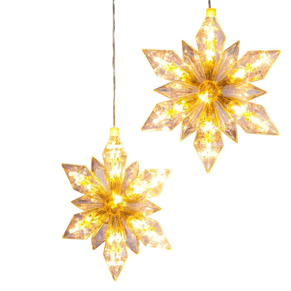 bonsport LED Stern 2er-Set LED Weihnachtssterne