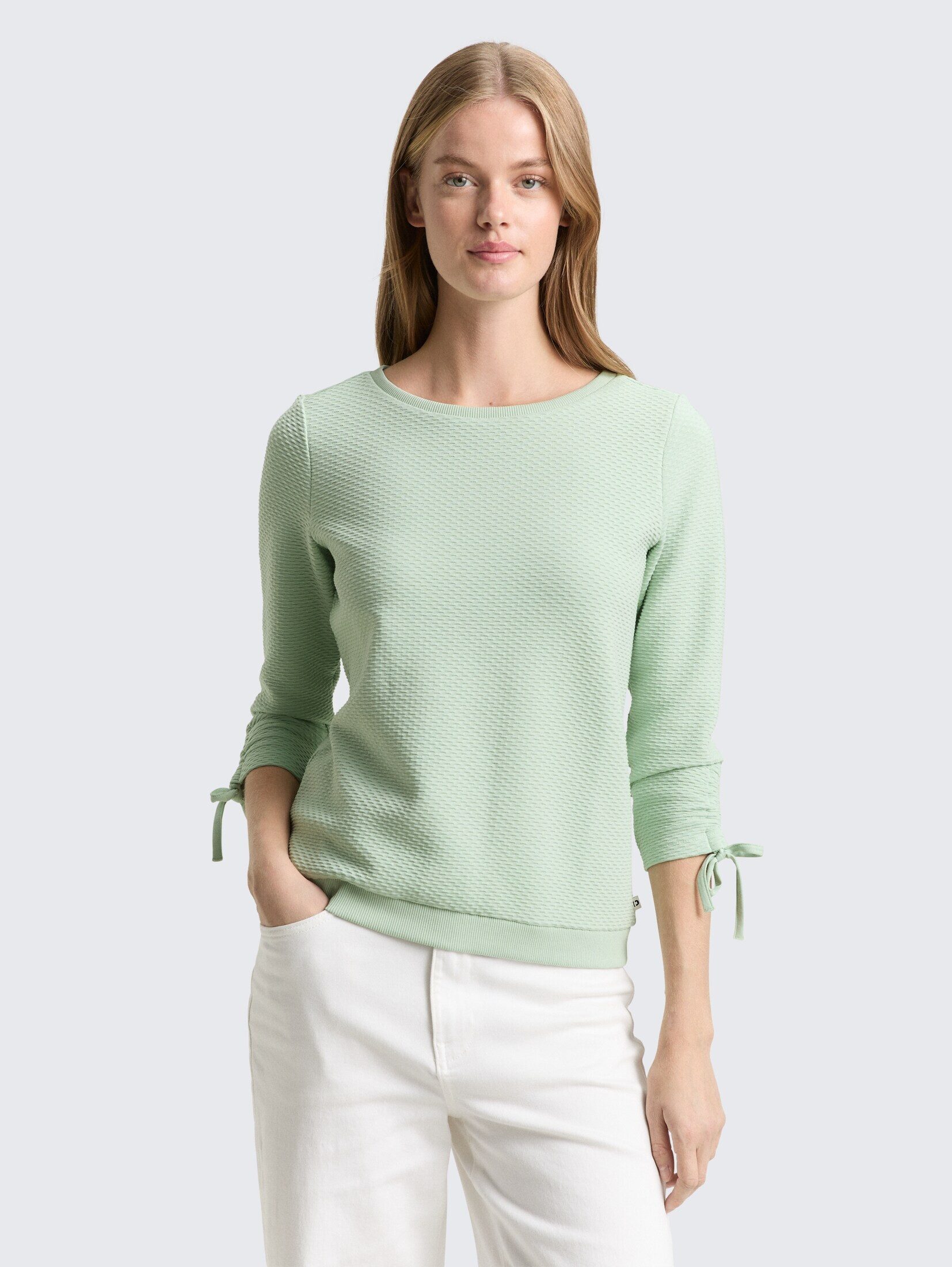 TOM TAILOR Denim Sweatshirt Strick & Sweatshirts Sweatshirt mit Raffärmeln