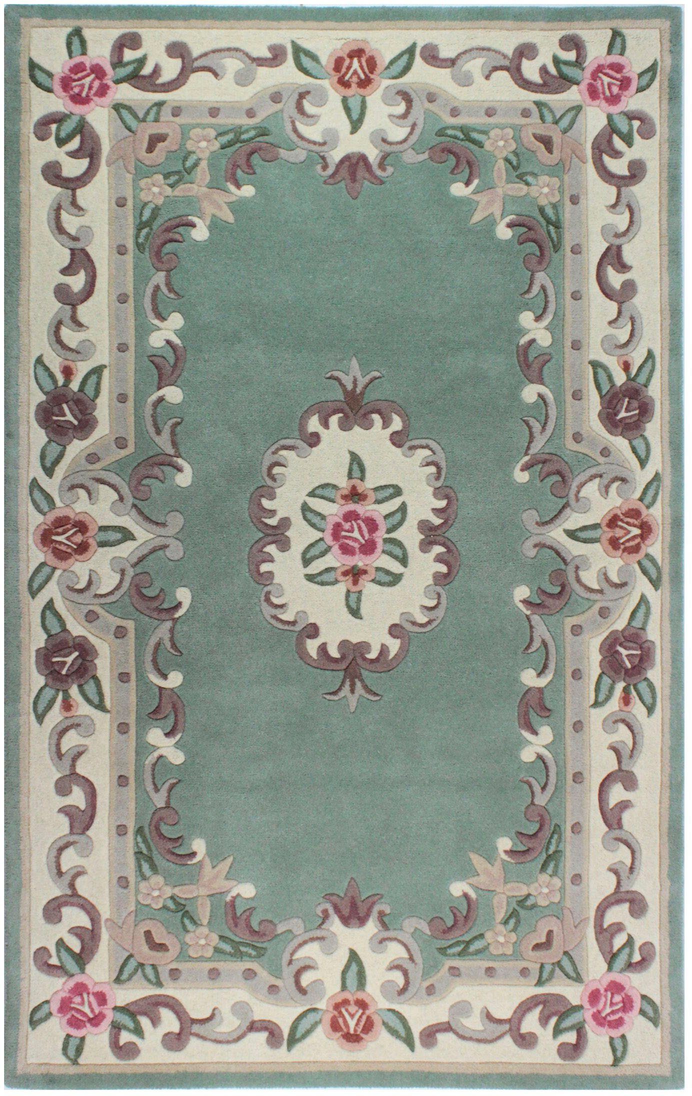 FLAIR RUGS Wollteppich Aubusson, rechteckig, Höhe: 10 mm, Wolle, Teppich, Wohnzimmer, Schlafzimmer, Esszimmer