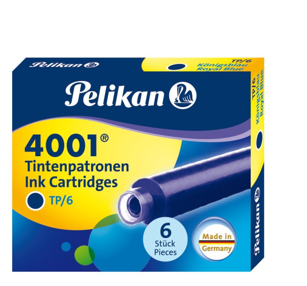 Pelikan Schreibtischunterlage Pelikan Tintenpatronen 4001 TP/6, königsblau | Füllfederhalter