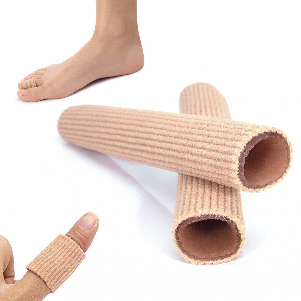 COOL-i ® Finger- und Zehenschutz Zehen- & Fingerschutz 2 Stück – Zuschneidbare Silikon-Gelröhrchen, bei Hühneraugen, Reibung & Druckstellen – wiederverwendbar