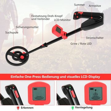 Randaco Metalldetektor Profi LCD Metalldetektor Suchgerät Tiefensonde