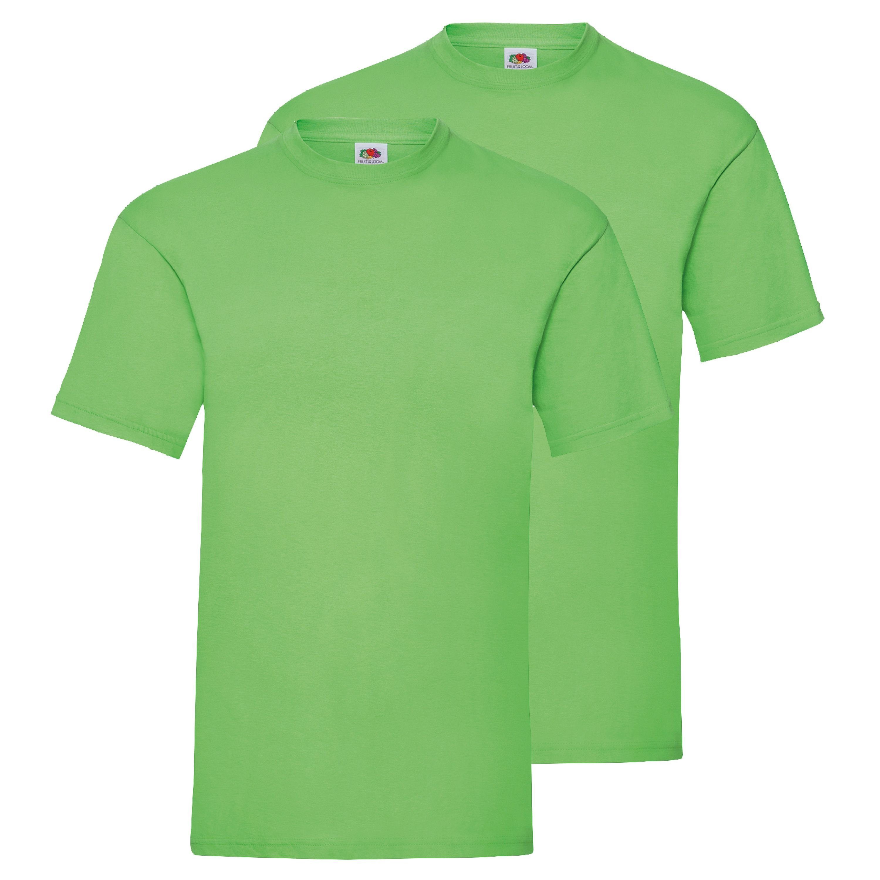 T-Shirt Valueweight Rundhalsshirt lime Fruit the Loom of