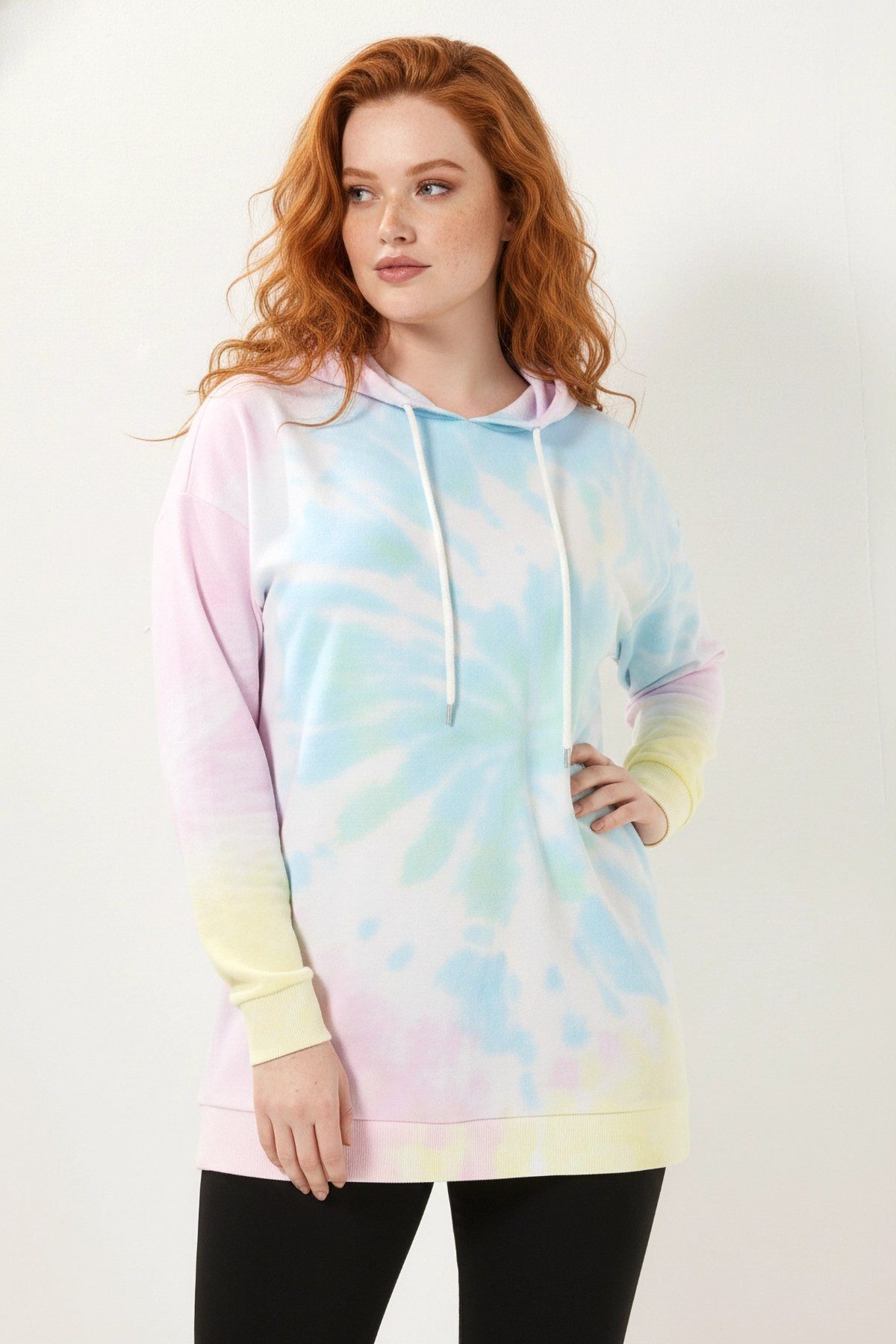 Shape of You Kapuzensweatshirt Batik-Muster Kapuzenpullover