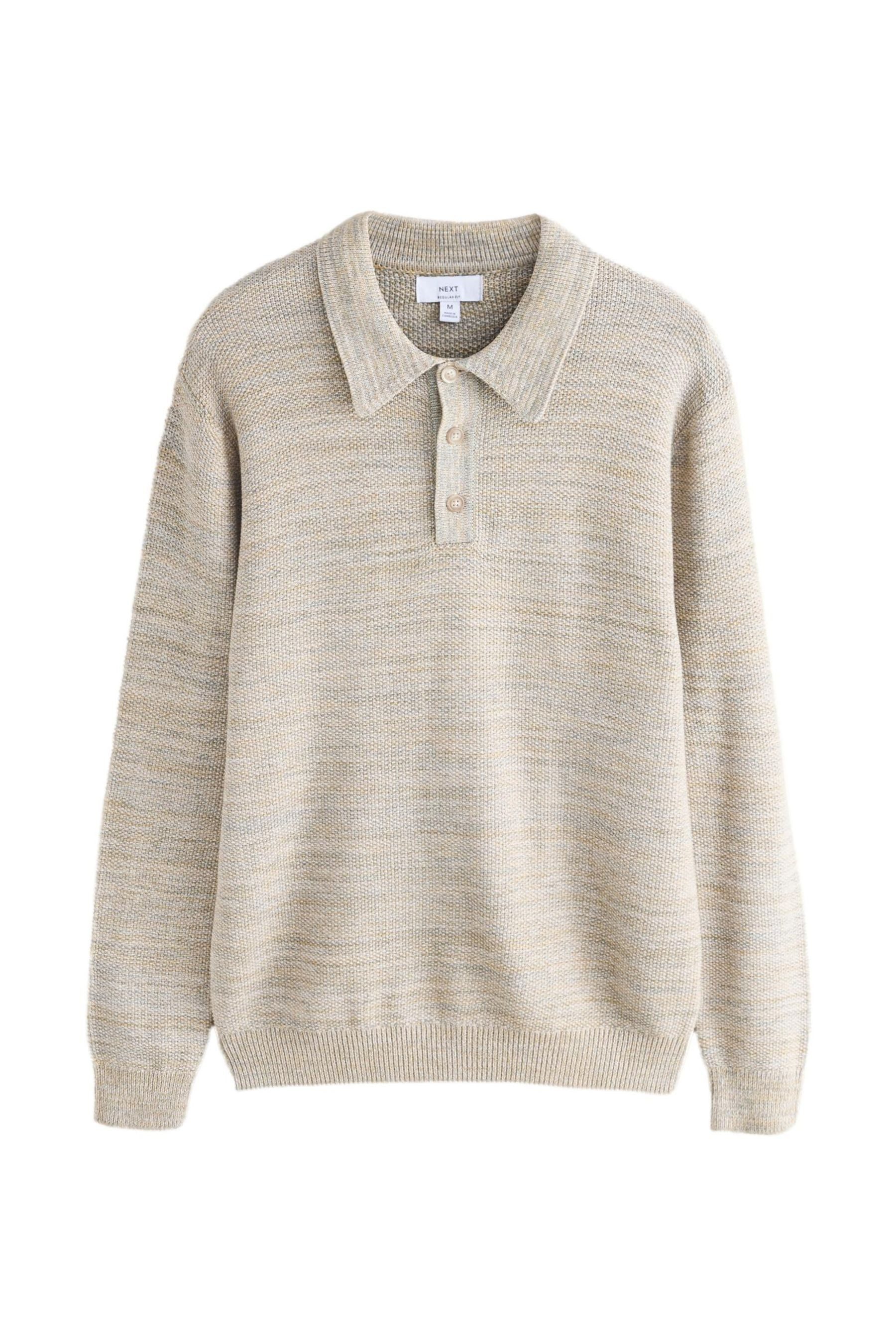 Next Langarm-Poloshirt Regular Fit Langarm-Poloshirt aus Strick (1-tlg)