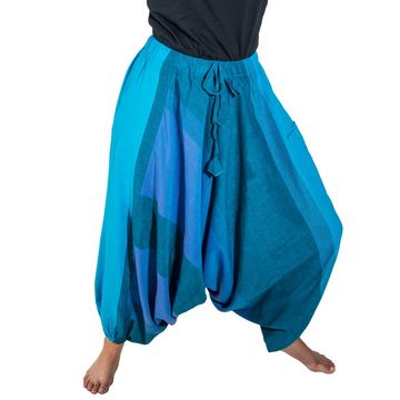 KUNST UND MAGIE Haremshose Unisex Haremshose onesize Bunt Hippie Goa Fair Boho Baggy Pluder-Hose