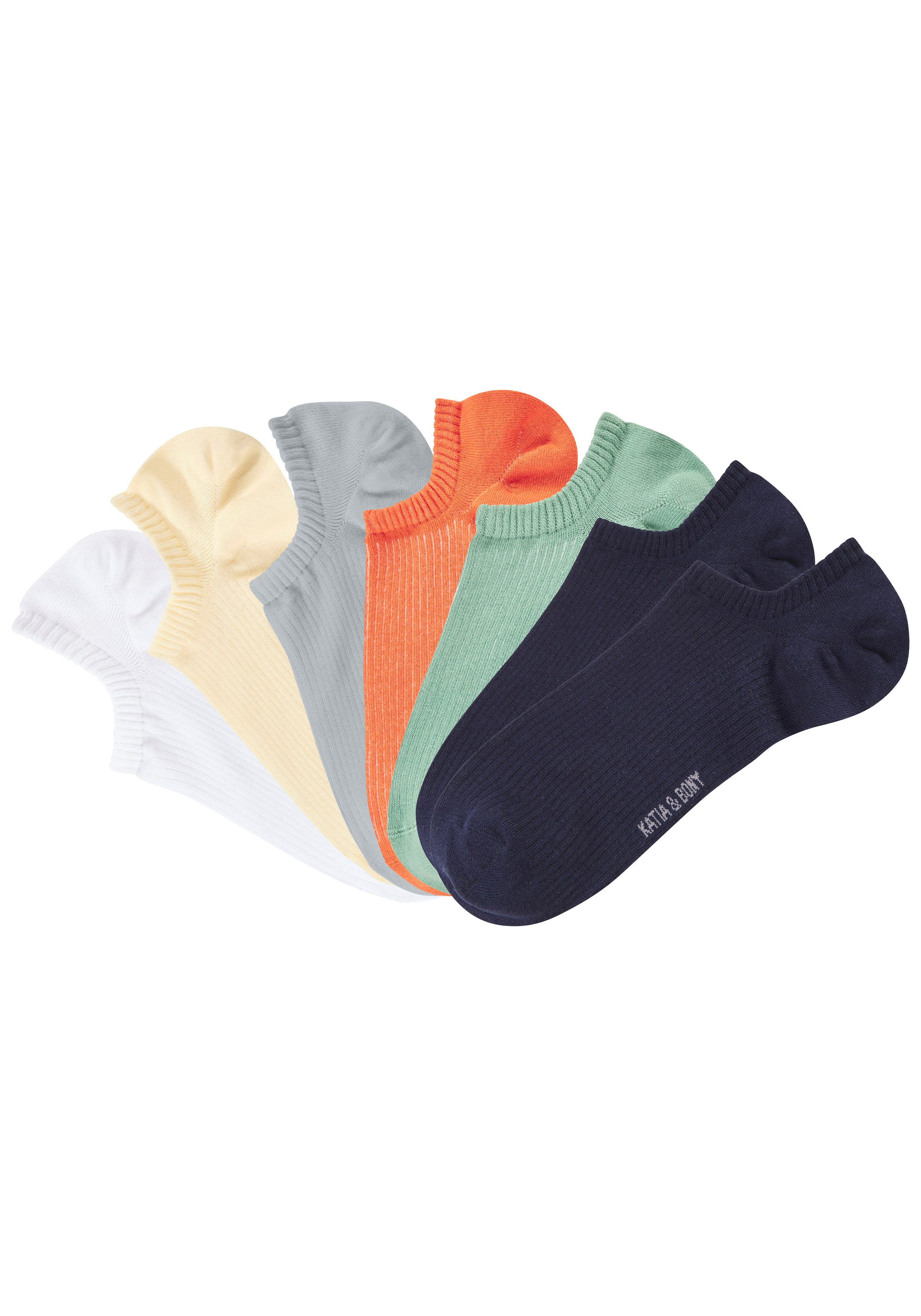 H.I.S Sneakersocken Herren Unsichtbare Füßlinge, Kurz Sneaker Socken (Packung, 7-Paar, No Show) invisible und gerippt – Bild 2 von 5