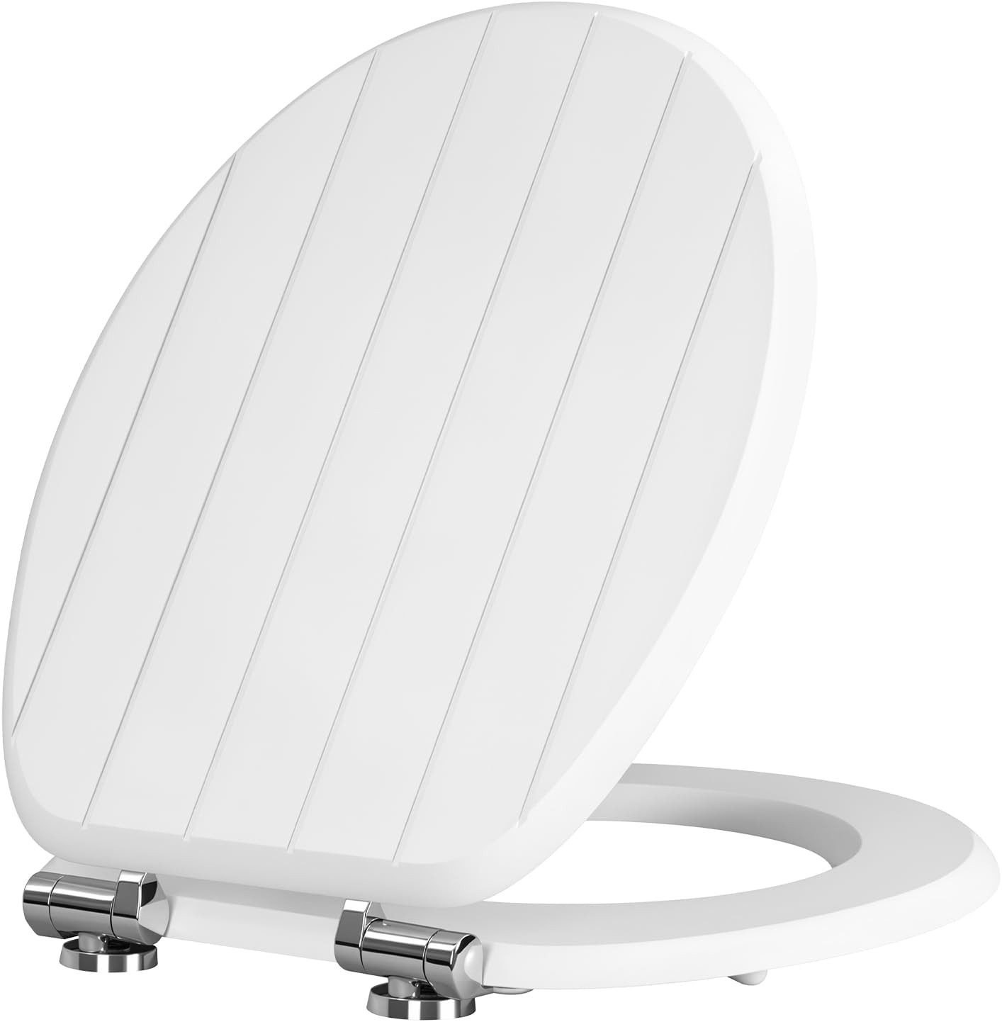 Woltu WC-Sitz (1-St), oilettendeckel mit Absenkautomatik, WC Sitz O-Form aus MDF